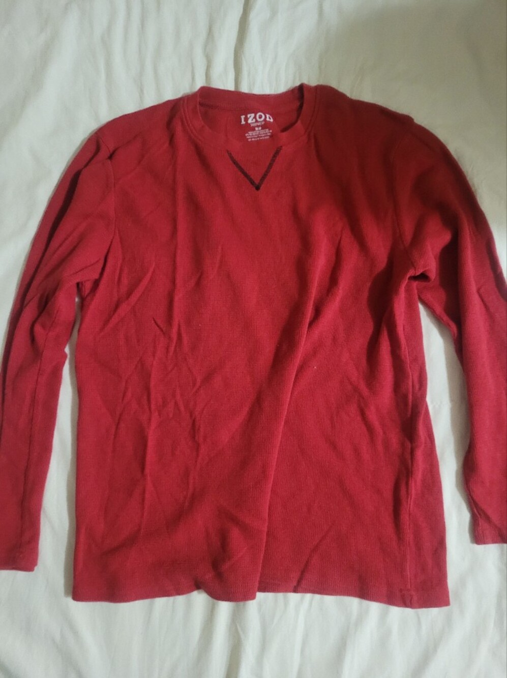 Men's Red Long-Sleeve Shirt - Classic Casual Fit